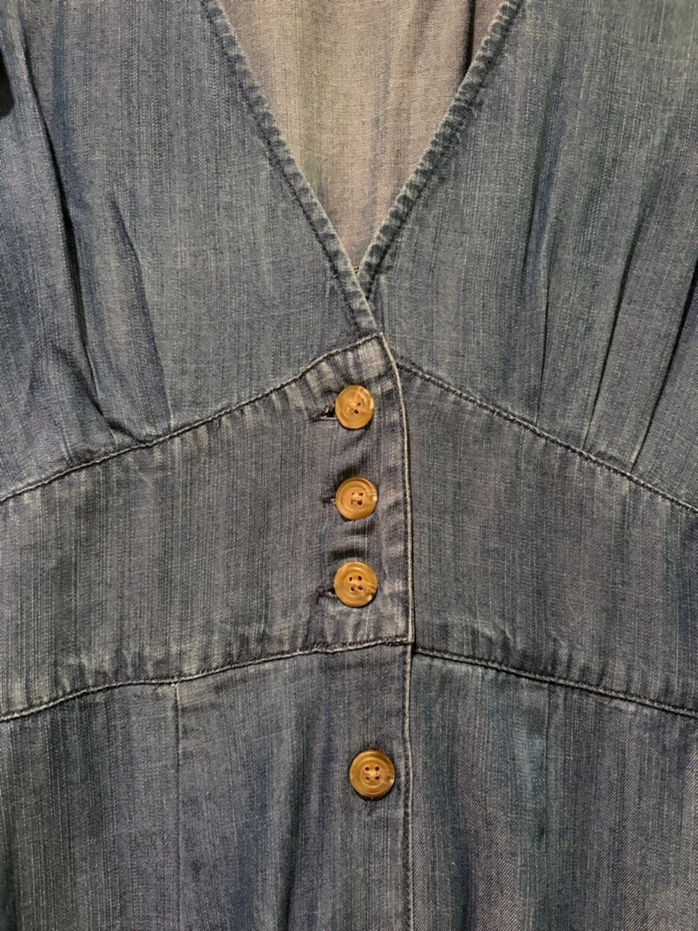 Marine Layer Chambray Blue Button-Front Midi Dress NWOT - Picture 4 of 8